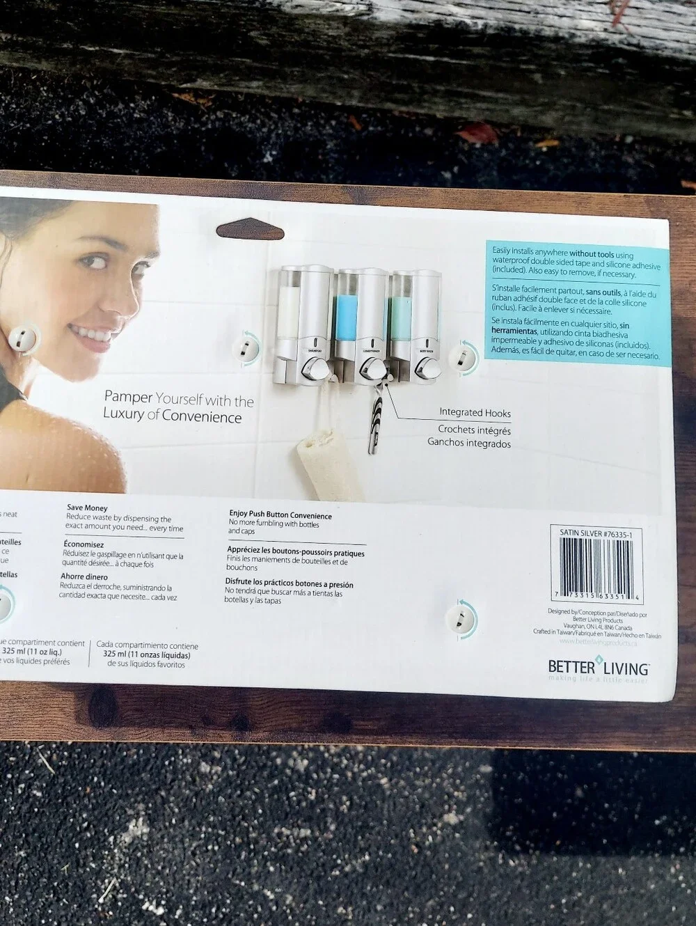 Aviva 3-Slot Bathroom Wall Mount Soap Shampoo Conditioner Dispenser NWT Cozy